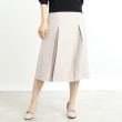リフレクト(Reflect)の【春SALE／手洗い可】シフォンプリーツドッキングスカート グレージュ(050)