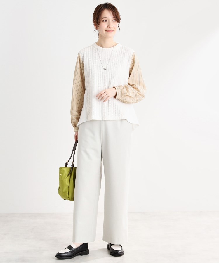リフレクト(Reflect)の【春SALE／E‐QUALITY／洗える】異素材ミックスプルオーバー6