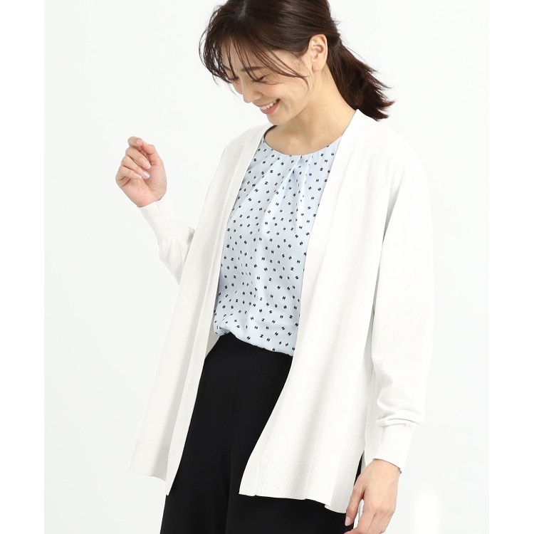 リフレクト(Reflect)の【春SALE／単品使いもできる】プリントブラウス着流しカーディガンニット