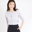 リフレクト(Reflect)の【WEB先行カラーあり／手洗い可】透かし柄デザインニット ライトグレー(011)