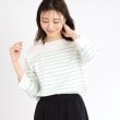 リフレクト(Reflect)の【UVカット／接触冷感／洗える】パネルボーダープルオーバー ミントグリーン(321)