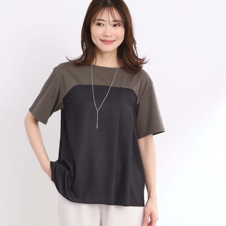 リフレクト(Reflect)の【夏SALE／UVカット／接触冷感／マシンウォッシュ可能】レイヤード風ジャージブラウス カットソー
