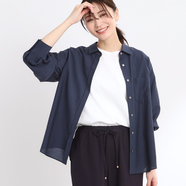 リフレクト(Reflect)の【接触冷感／マシンウォッシュ可】3WAYシアーシャツブラウス シャツ・ブラウス
