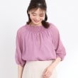 リフレクト(Reflect)の【接触冷感／洗える】シャーリングデザインブラウス17