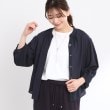 リフレクト(Reflect)の【接触冷感／マシンウォッシュ可／セットアップ可】スリーブディティールブラウス ネイビー(094)