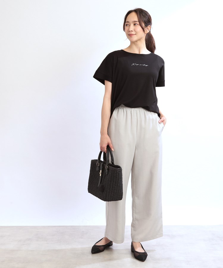 リフレクト(Reflect)の【E‐QUALITY／ウエスト総ゴム／脚長効果◎】ドライタッチワイドパンツ1