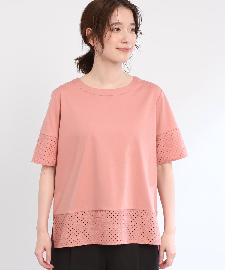 リフレクト(Reflect)の【E‐QUALITY／手洗い可】コットンレースドッキングTシャツ14