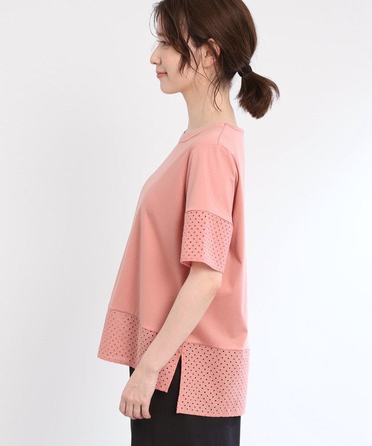 リフレクト(Reflect)の【E‐QUALITY／手洗い可】コットンレースドッキングTシャツ15