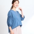 リフレクト(Reflect)の【夏SALE／スカートにもパンツにも合わせやすい】キレイめTブラウス ブルー(092)