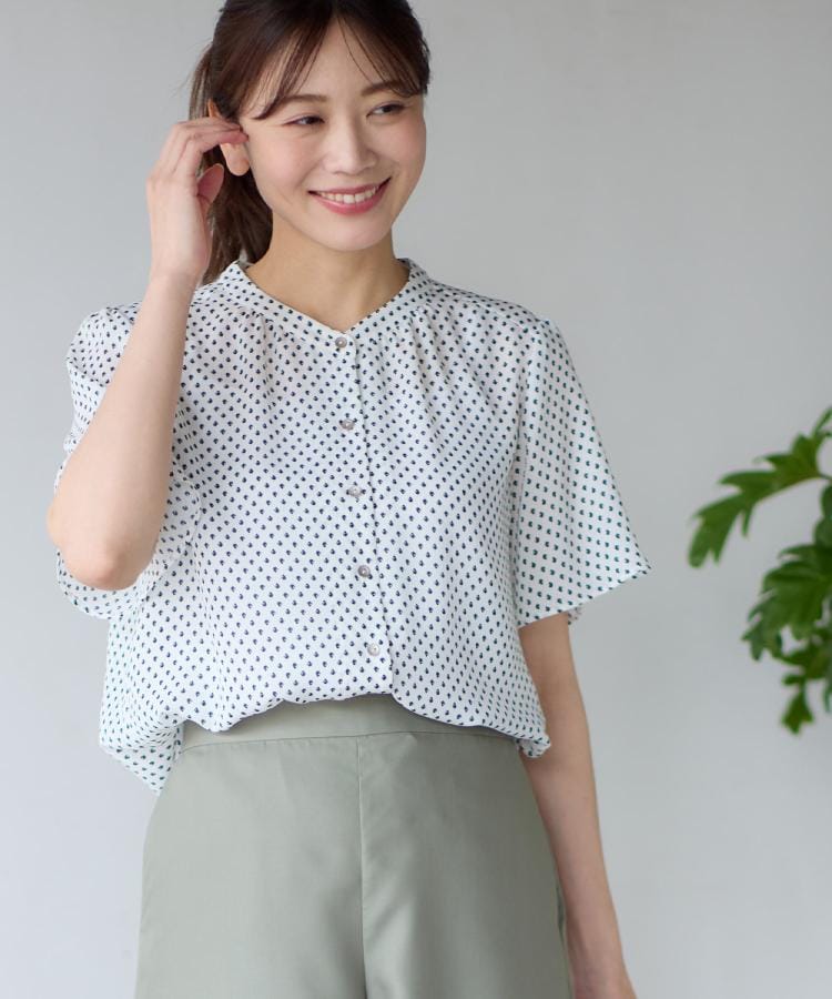 セール】 【春SALE/マシンウォッシュ可】ピンタックブラウス