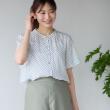リフレクト(Reflect)の【接触冷感／マシンウォッシュ可】五分袖コツキプリントブラウス オフホワイト(103)