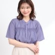 リフレクト(Reflect)の【選べる5色◎／接触冷感／マシンウォッシュ可】シャーリングデザインブラウス ブルー(091)