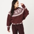 イキツケ(IKITSUKE)の＜IKITSUKE＞ノルディッククルーネックニット ボルドー(064)