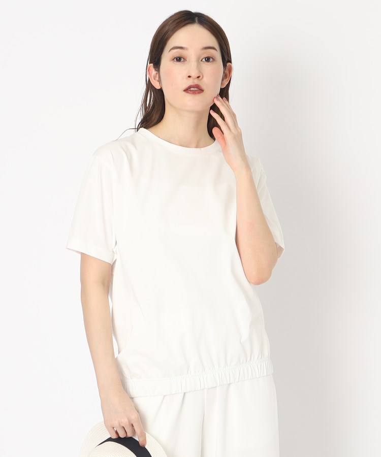 イキツケ(IKITSUKE)のギャザーTシャツ ホワイト(001)