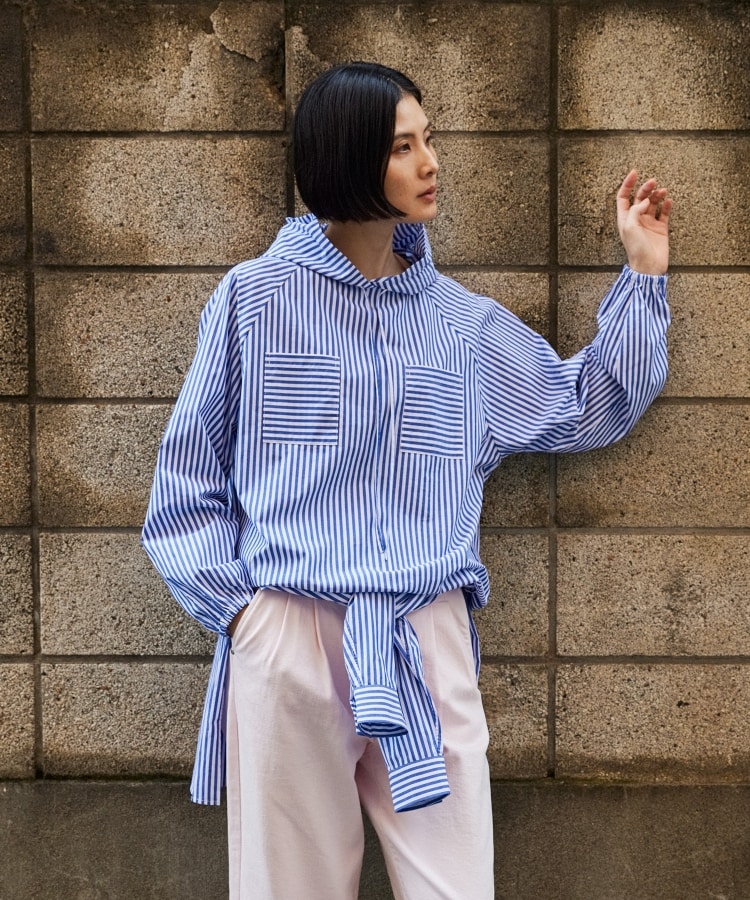 イキツケ(IKITSUKE)の＜IKITSUKE＞【洗える】フードバルーンシャツ18