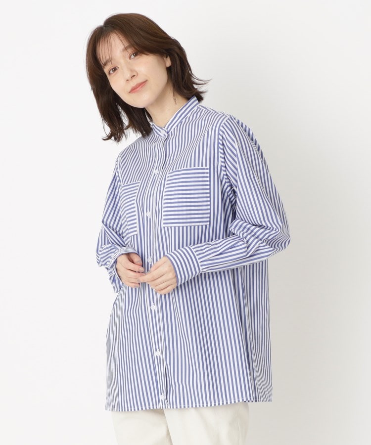 イキツケ(IKITSUKE)の＜IKITSUKE＞【洗える】バンドカラーポケットシャツ13