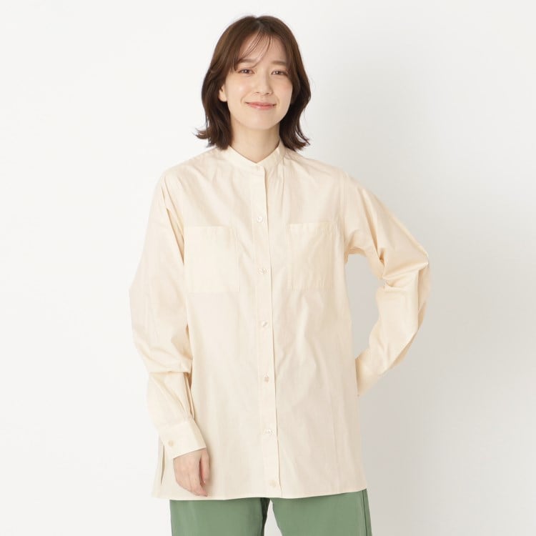 イキツケ(IKITSUKE)の＜IKITSUKE＞【洗える】バンドカラーポケットシャツ シャツ・ブラウス