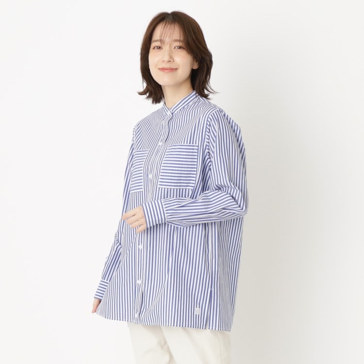 イキツケ(IKITSUKE)の＜IKITSUKE＞【洗える】バンドカラーポケットシャツ シャツ・ブラウス