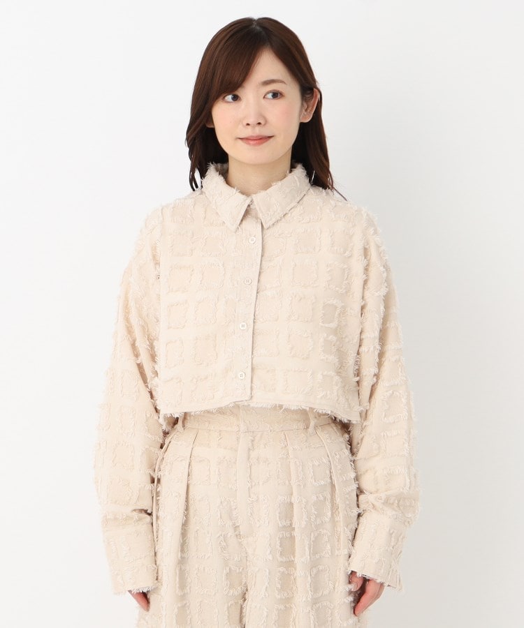 タシケント(TASIKENT)の＜TASIKENT＞【洗える/セットアップ可】フリンジジャカード ショートシャツ1