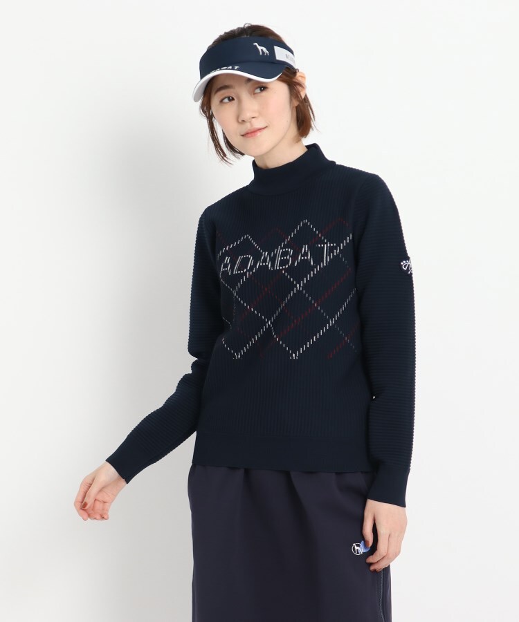 ＜WORLD＞ adabat(Ladies)(アダバット(レディース)) モックネック ニットプルオーバー画像