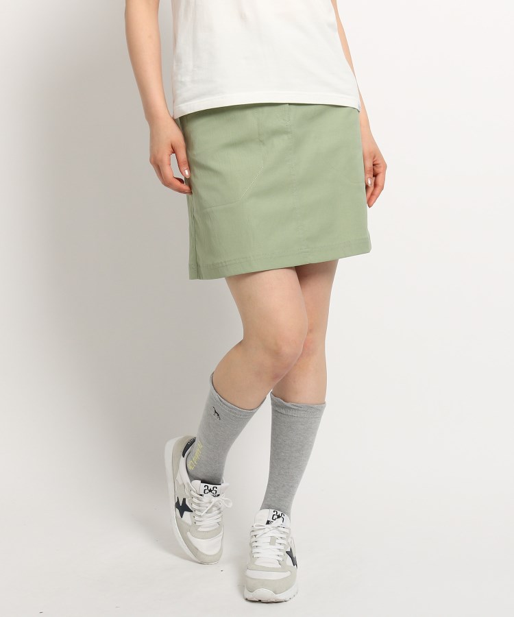 珍しい 台形 スカート ミニスカート カーキ