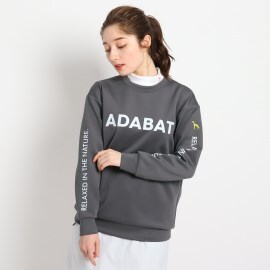 アダバット(レディース)(adabat(Ladies))の【さらっと軽い着心地】ロゴ薄手トレーナー NEWスタンダードシリーズ スウェット・トレーナー