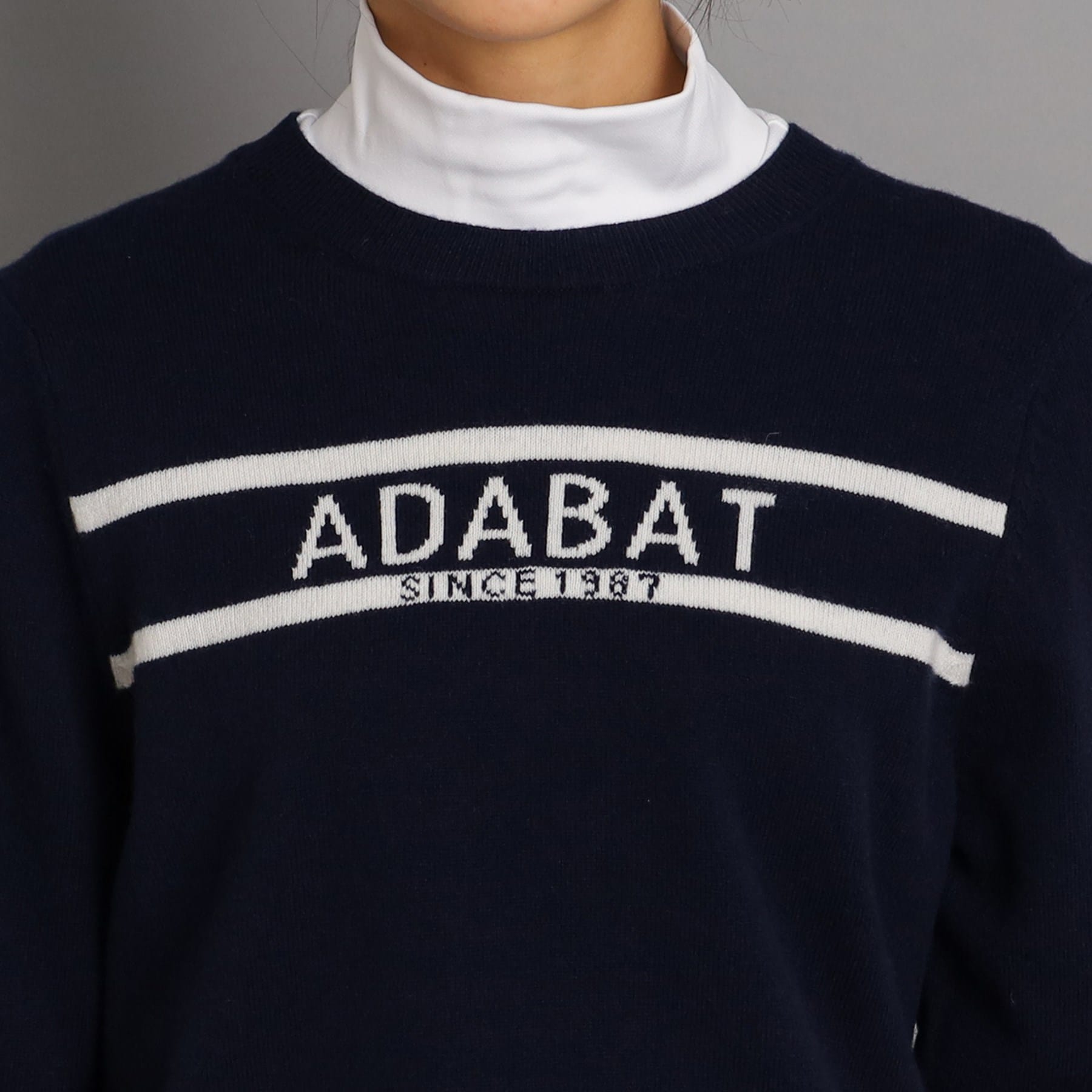 アダバット(レディース)(adabat(Ladies))のロゴデザイン クルーネックセーター20