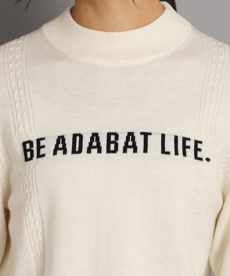 アダバット(レディース)(adabat(Ladies))のロゴデザイン ボトルネックセーター8