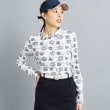 アダバット(レディース)(adabat(Ladies))の【吸湿発熱】サークルロゴデザイン 長袖ポロシャツ ダークネイビー(194)