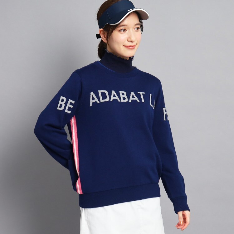 アダバット(レディース)(adabat(Ladies))の【手洗い可】 リバーシブル クルーネックセーター ニット/セーター
