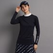 アダバット(レディース)(adabat(Ladies))の【日本製】モックネック 長袖プルオーバー ダークネイビー(094)