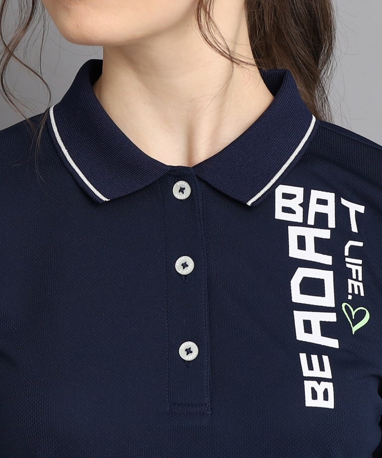 adabat アダバット 刺繍  ニットポロシャツ 日本製 ゴルフ X2982