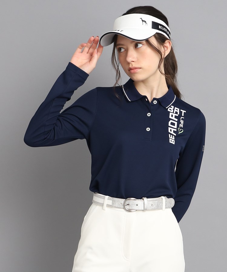 adabat アダバット 刺繍 ニットポロシャツ　日本製 ゴルフ X2964