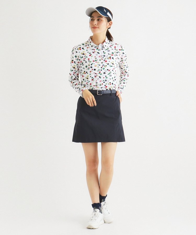 アダバット(レディース)(adabat(Ladies))の【UVカット／吸水速乾／遮熱素材】リンゴデザイン 長袖ポロシャツ7