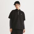 アダバット(レディース)(adabat(Ladies))の【撥水加工／防風】キルト素材 半袖ベスト ブラック(019)