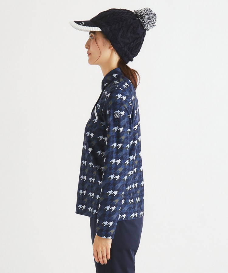 アダバット(レディース)(adabat(Ladies))の千鳥デザイン 長袖ポロシャツ11