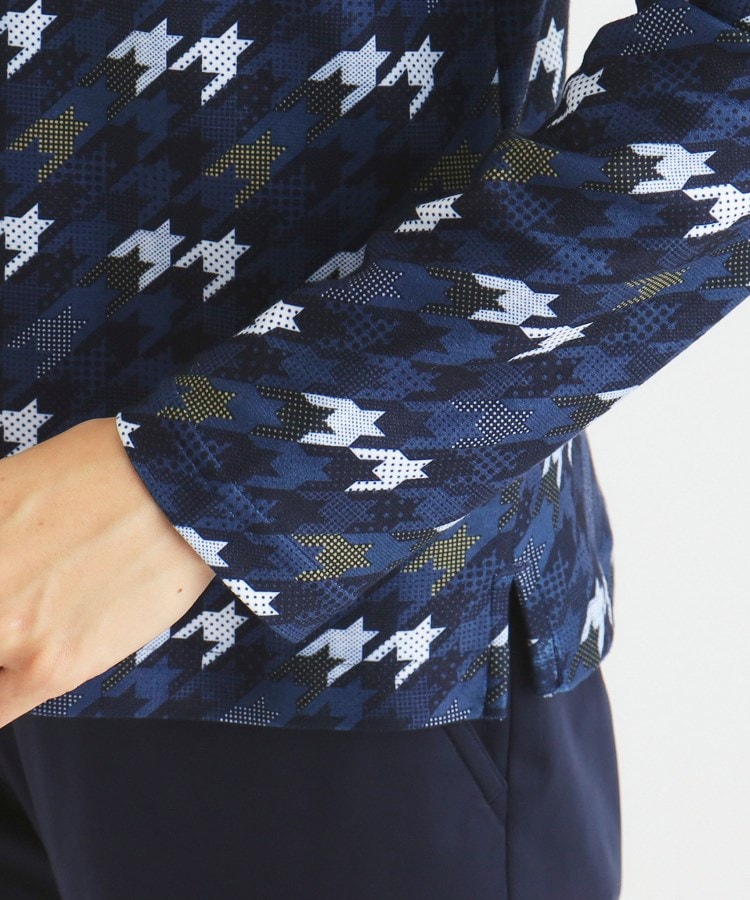 アダバット(レディース)(adabat(Ladies))の千鳥デザイン 長袖ポロシャツ15