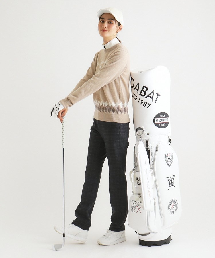 アダバット(レディース)(adabat(Ladies))のグレンチェックデザイン ロングパンツ3