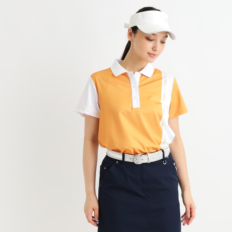 アダバット(レディース)(adabat(Ladies))の【ADBT】ツートーンカラーデザイン 半袖ポロシャツ ポロシャツ