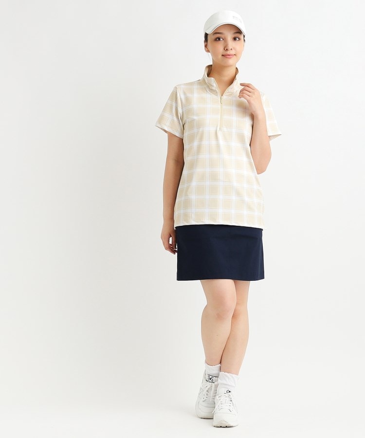 アダバット(レディース)(adabat(Ladies))の【ADBT】チェックデザイン 半袖ハーフジッププルオーバー10