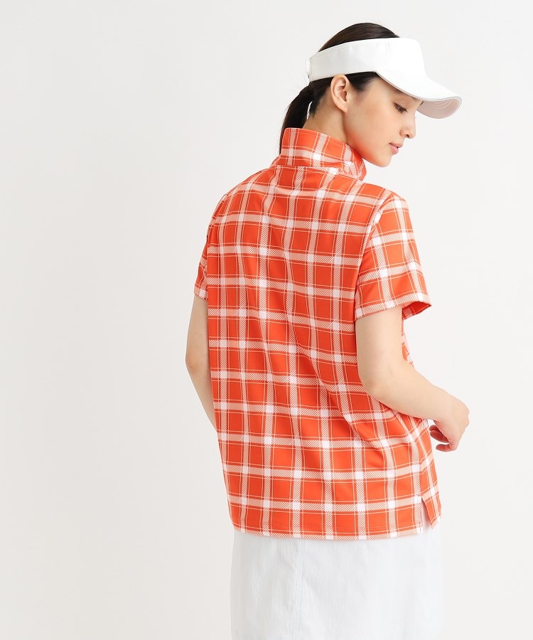 アダバット(レディース)(adabat(Ladies))の【ADBT】チェックデザイン 半袖ハーフジッププルオーバー13