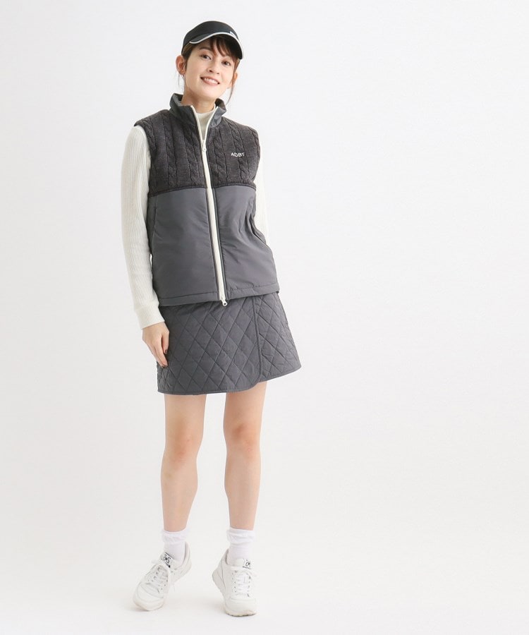 アダバット(レディース)(adabat(Ladies))の【ADBT】異素材組み合わせ 中綿ベスト6