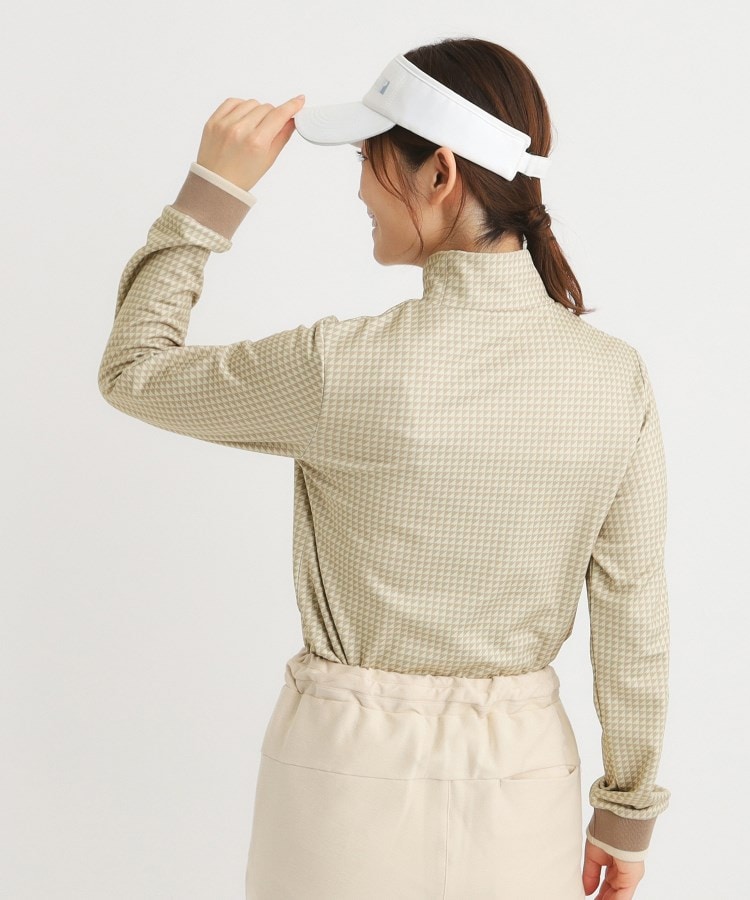 アダバット(レディース)(adabat(Ladies))の【ADBT】幾何学デザイン リブ袖 長袖モックネックプルオーバー13