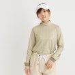 アダバット(レディース)(adabat(Ladies))の【ADBT】幾何学デザイン リブ袖 長袖モックネックプルオーバー モカブラウン(142)