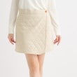 アダバット(レディース)(adabat(Ladies))の【ADBT】キルトデザイン ラップスカート アイボリー(004)