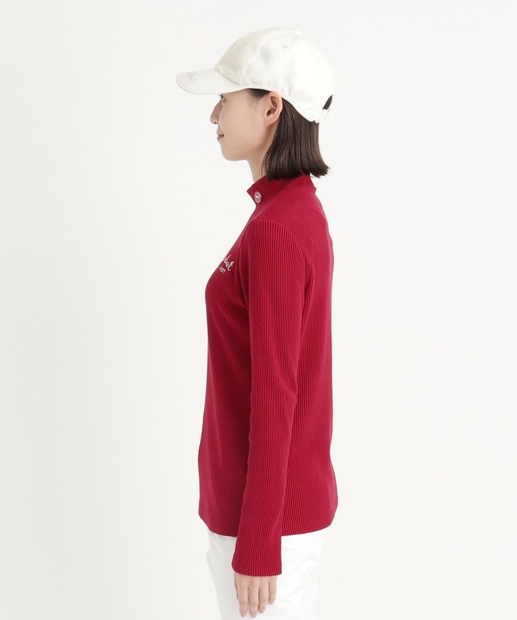 アダバット(レディース)(adabat(Ladies))の【吸湿発熱】リブデザイン 長袖モックネックプルオーバー14