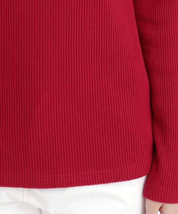 アダバット(レディース)(adabat(Ladies))の【吸湿発熱】リブデザイン 長袖モックネックプルオーバー19