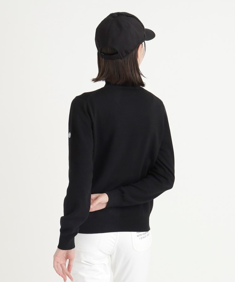 アダバット(レディース)(adabat(Ladies))の【手洗い可】ラインストーンロゴデザイン ハイネック長袖セーター1