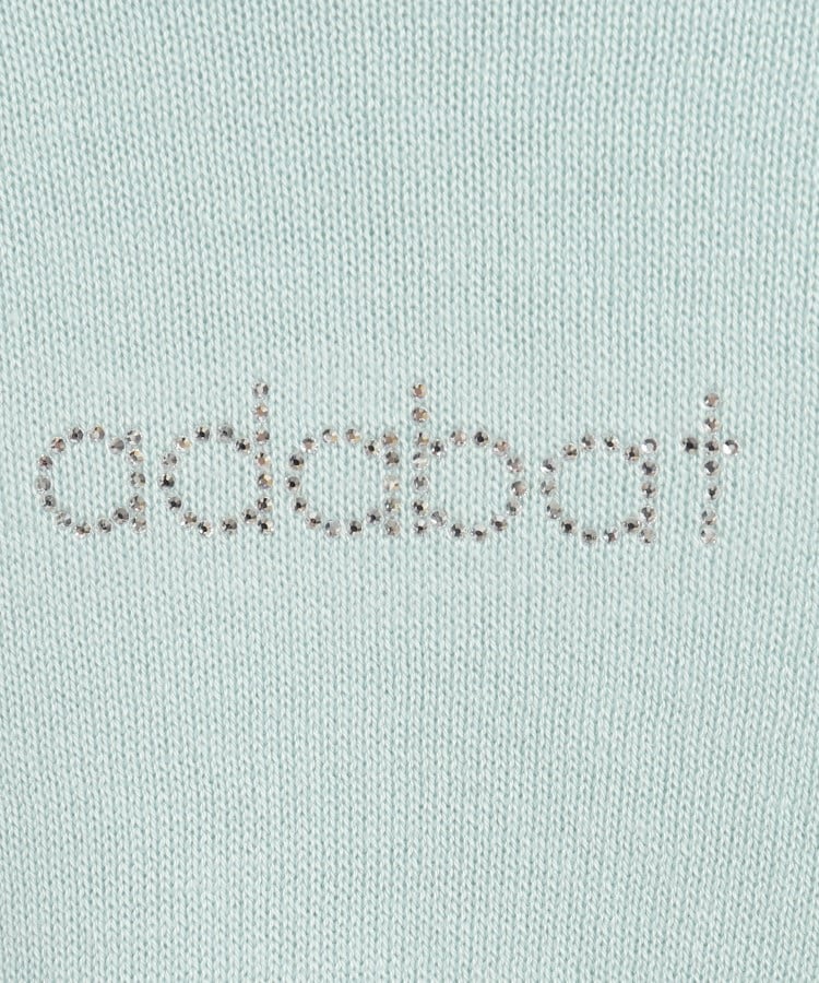 アダバット(レディース)(adabat(Ladies))の【手洗い可】ラインストーンロゴデザイン ハイネック長袖セーター12
