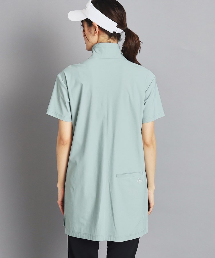 接触冷感/UVカット】チュニック丈 半袖プルオーバー 接触冷感/UVカット】チュニック丈 半袖プルオーバー